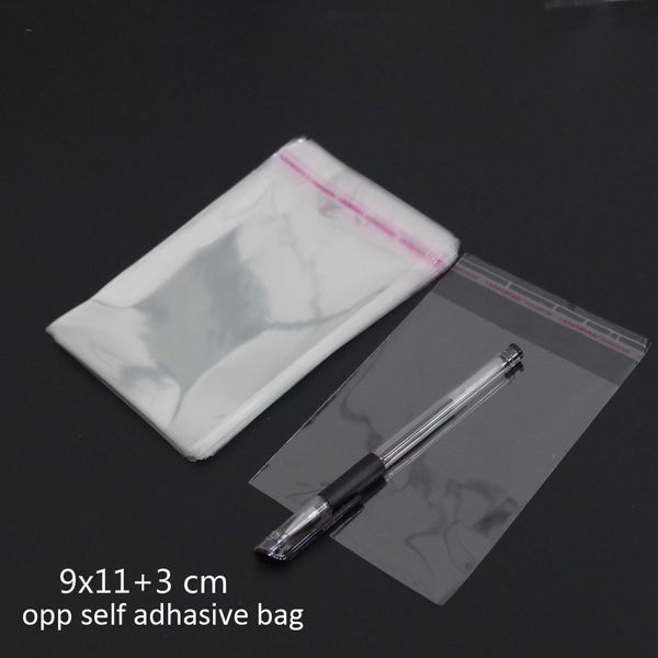 

300pcs lot clear resealable bopp poly cellophane ba 9x113 cm transparent opp gift plastic packaging bags self adhesive seal