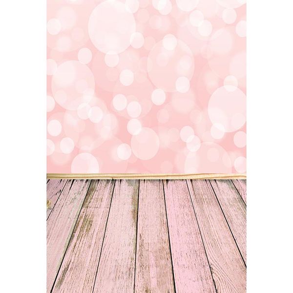 2020 Bokeh Polka Dots Girl Baby Shower Backdrop Light Pink Wall