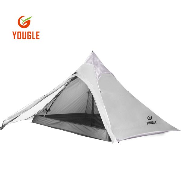 

yougle 20d double layer ultralight waterproof three person backpacking tent for travelling camping hiking