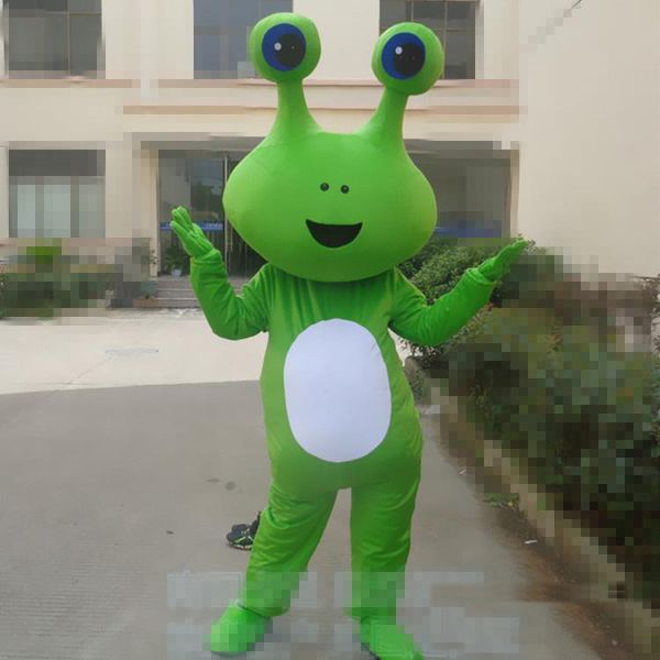 2018 Sconto vendita in fabbrica Costume della mascotte dell'insetto del fumetto Halloween Natale Rana verde Insetto Vestito di carnevale Completo del corpo Puntelli Vestito della mascotte