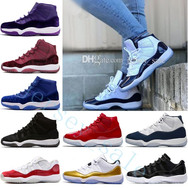 

2018 11 11s gym red midnight navy chicago 11 women men basketball shoes barons prm heiress black stingray sports shoes sneaker trainer