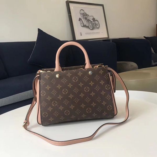 

женщины tote canvasgenuine кожаная отделка мода леди тотализатор