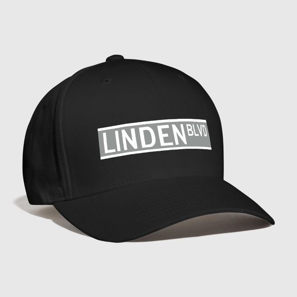 

linden blvd sign squared embroidery customized handmade brooklyn crooklyn ghetto long island nyc old school rap curved dad hat, Blue;gray