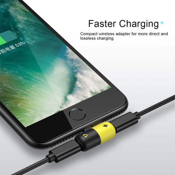 

Mini Capsule Adapter for iPhone X 2 in 1 for Charging Audio Headphone Jack Pill Splitter Adapter for iPhone 7 8 Plus