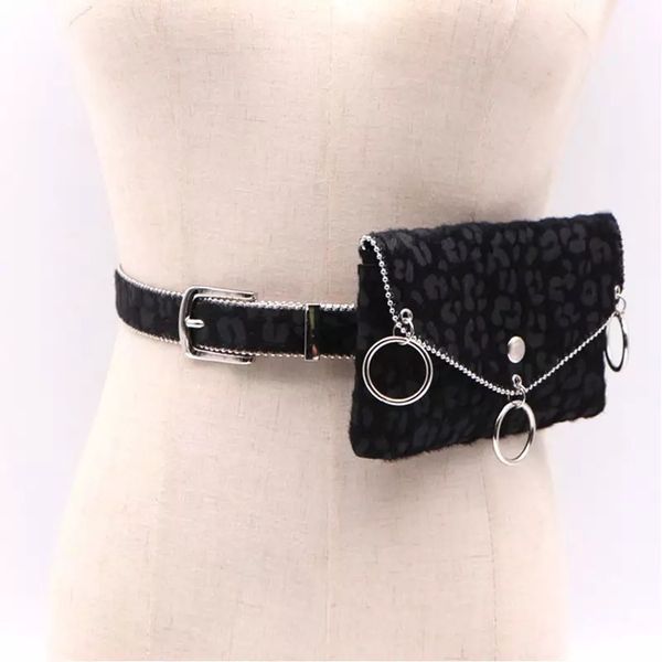 

winter lady belt bum bag phone pouch fashion female waist bag punk fanny pack belt money pocket fit iphonexs wholesale