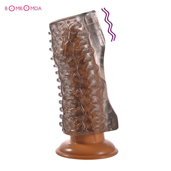 Maschio Masturbador Masculino Tube Sleeve Masturbazioni Palm Butt Vagina Realistico Trasparente Prodotti del sesso Giocattoli sessuali per uomini Coppia Y18103106