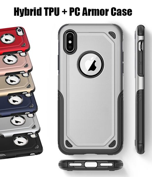 

2 в 1 Матовый Матовый Hybrid Доспех Противоударно чехол для iPhone 11 Pro XS MAX XR X 6 7 8 Plus Samsung S8 S9 S10 Plus Примечание 9 8 A6 A8 2018 Plus