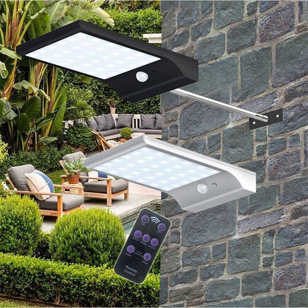 

led солнечный свет 48led "холодный+теплый свет" датчик движения с питанием уличные фонари сад водонепроницаемый наружного освещения стены си