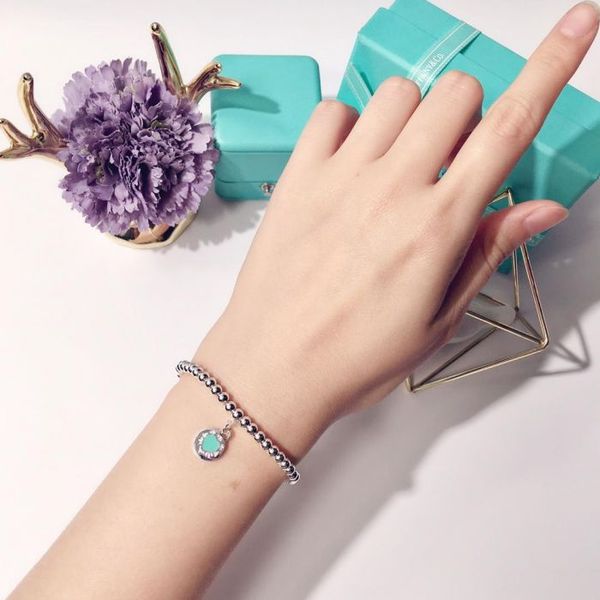 

Новый титановый стальной шар браслет круглый тег Розовое сердце зеленый сердце б