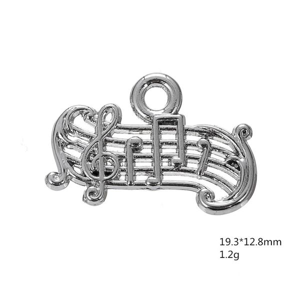 

2021 alloy music notes & musical notation charms and pendants for musician other customized jewelry, Bronze;silver