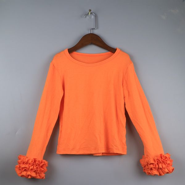 

orange solid long sleeve t-shirts holiday halloween dress shirts wholesale halloween orange tees, Blue