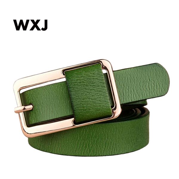 

wxj cow genuine leather belt for women fashion women belts female waist strap candy color belt wl078, Black;brown
