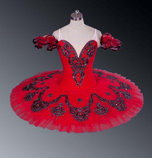 

professional ballet tutu costume ballet tutus classical ballerina stage red paquita princess kitri spanish dance carmen, Black;red