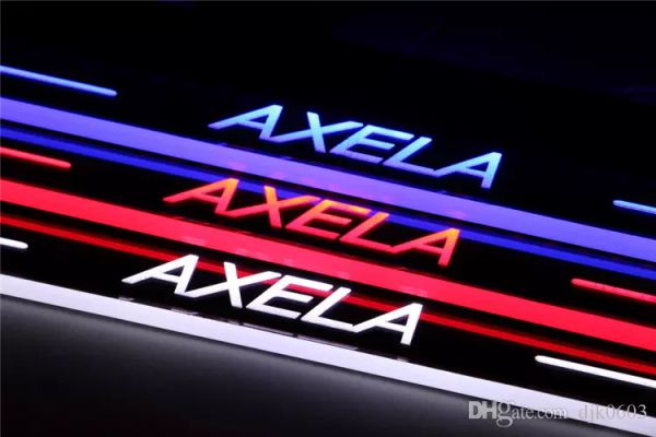

led moving light scuff pedal for mazda axela 2013-2015 car acrylic led door sill welcome pedal