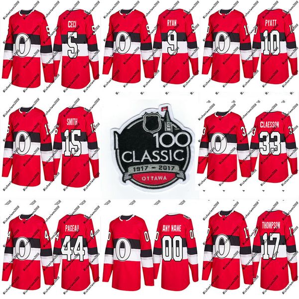

19 Derick Brassard Jersey 2018 Season 100th Classic 95 Matt Duchene 40 Gabriel Dumont 78 Filip Chlapik Ottawa Senators Custom Hockey Jerseys