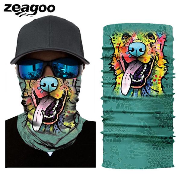 

zeagoo protection cycling animal bandana tube sun ski face scarf headband neck warmer, Blue;gray