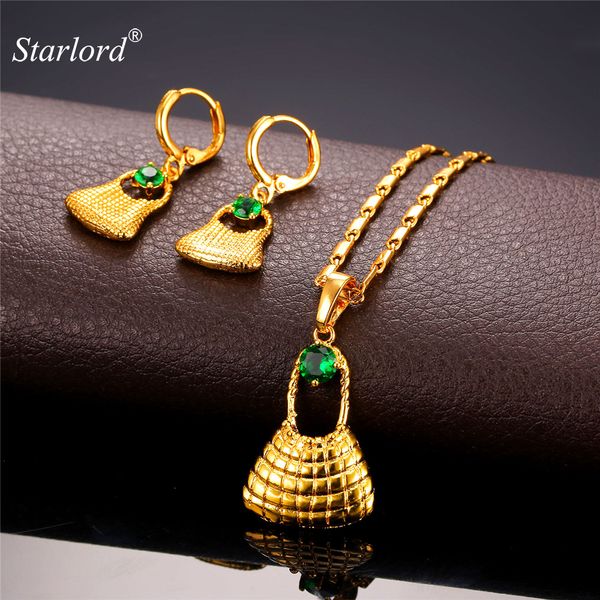 

bilum bag necklace&dangle earrings set gold color ethnic papua new guinea bilum bag png jewelry set pe2199, Silver