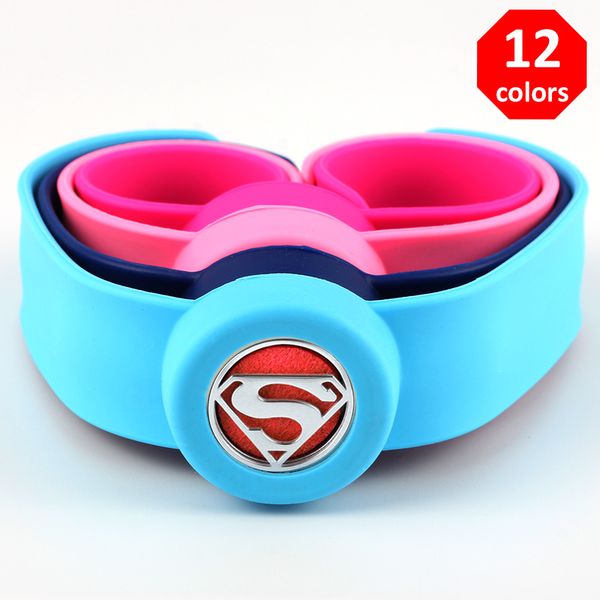 

carvort kids essential oil diffuser bracelet mosquito repellent bangle children bracelets snap silicone bangles, Black