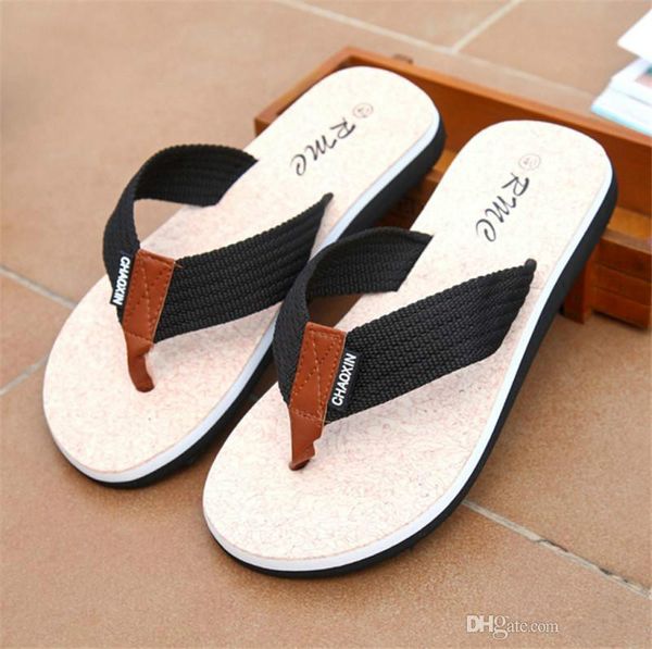 

men shoes slippers male summer flip flops fashion breathable beach slippers eva casual massage slipper for men's sandals slm505, Black