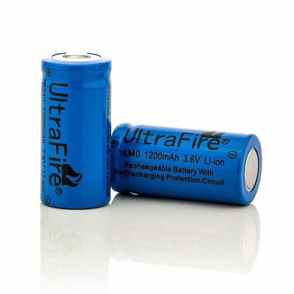 

UltraFire 1200 мАч 16340 CR123A LR123A 123A R123A 1200 мАч 3.6 В Литий-ионная аккумуляторная батарея для с