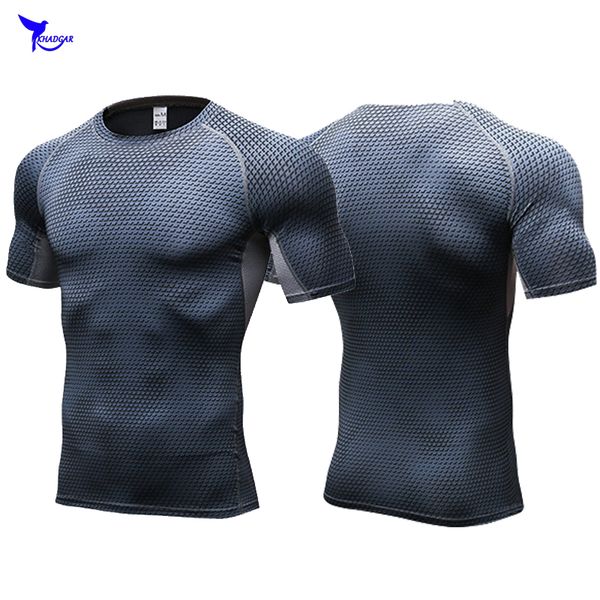 

quick dry 3d printed t-shirts mens compression bodybuilding shirts elasticity short sleeve crossfit fitness clothing male, White;black