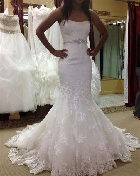 

vintage beaded lace mermaid wedding dresses with lace up crystal belt sweetheart white draped tulle plus size corset bridal gowns