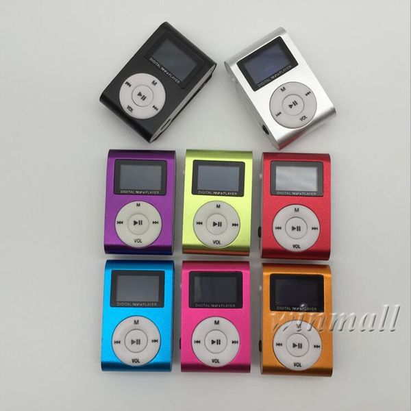 

metal body with clip music player lcd screen mp3 player support 32gb micro sd tf card
