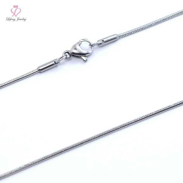

wholesale 18'' 1.3mm width stainless steel silver snake chain women necklace for glass floating lockets no locket c85