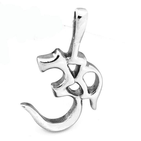 

fanssteel stainless steel men's women's punk vintage jewelry tibetan buddhism om pendant biker pendant gift for brothers fsp02w43f, Bronze;silver
