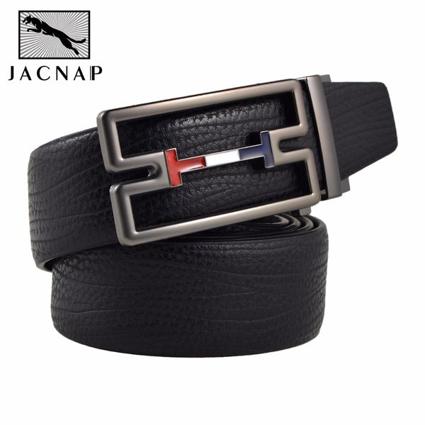 

business automatic alloy buckle men belts genuine leather male strap utomatic buckle classic male belt, Black;brown