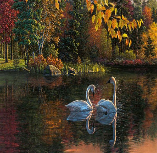 

diy diamond painting cross stitch kit rhinestone mosaic home decoration animal swan painting full square diamond embroidery zxh0640