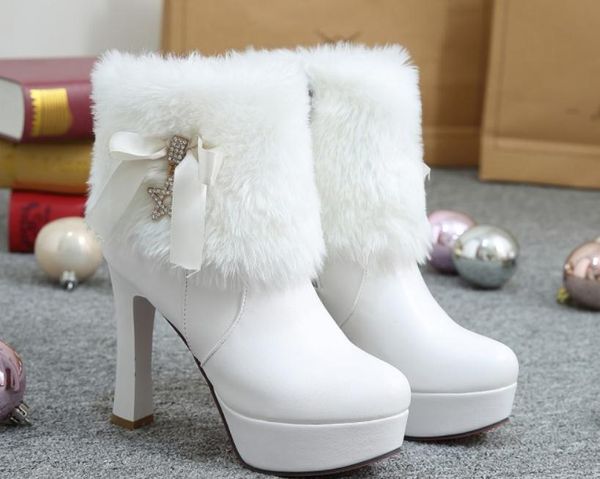 

send 2018 new style autumn winter coarse heel high-heeled women short boots, Black