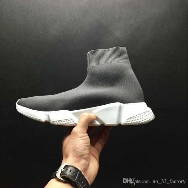

2018 Come With Box Material Italy ciaga Speed Sock Popular Running Shoes For Men&Women Black White Stretch-knit Mid Summer Sneakers 36 - 45