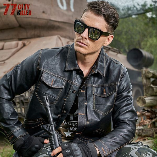 Großhandel 77 City Mörder Motorrad PU Lederjacke Ankunft Männer Cool Bomber Mantel Pilot Jacke Stehkragen Plus Größe 3XL Jacken J888 Von Laftfly, Großhandel 77 City Mörder Motorrad PU Lederjacke Ankunft Männer Cool Bomber Mantel Pilot Jacke Stehkragen Plus Größe 3XL Jacken J888 Von Laftfly,