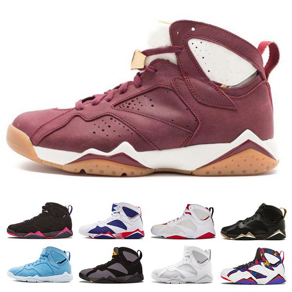 

2018 7 7s men basketball shoes men raptor guyz hares olympic bordeaux gg cardinal raptor french blue citrus sports shoe sneakers size 41-47