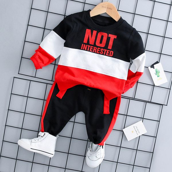 

autumn winter baby boys clothes set t-shirt+pants 2pcs outfits kids clothes baby set newborn baby clothes, White