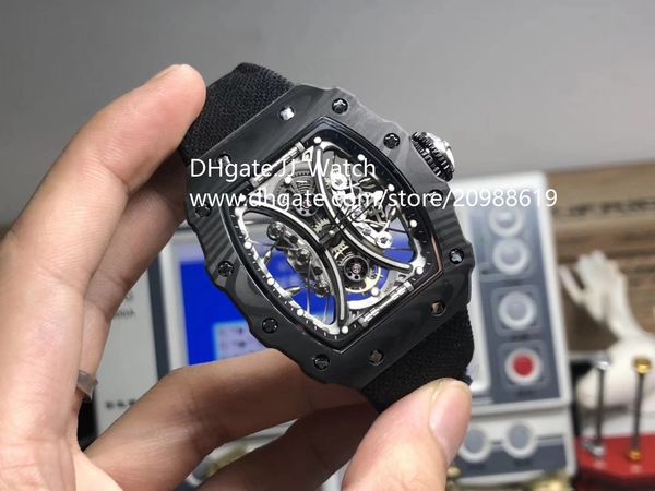 

sell qauality mens watch sport fashion style mechanical wristwatch tpt carbon fiber shockproof hollow core three colors swiss watch, Slivery;brown