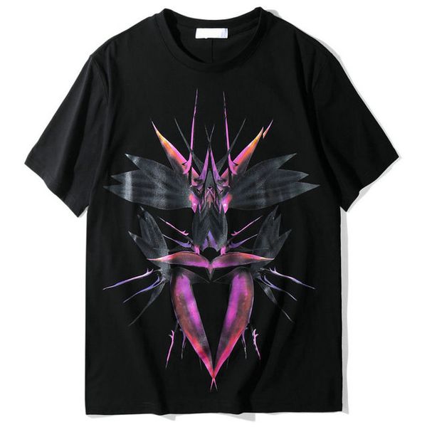 

fashion designer shirt brand clothing t-shirt for men bird of paradise print cotton casual tshirt tee t shirt shirts, White;black