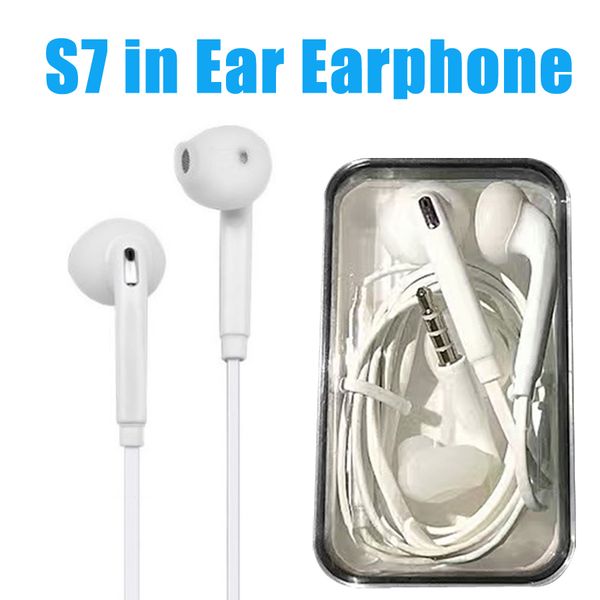 

S6 7 earphone earphone j5 headphone earbud iphone 6 6 head et for jack in ear wired with mic volume control 3 5mm white with retail box