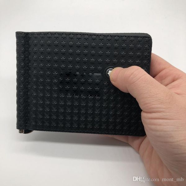 

luxury fashion men's casual leather wallet m b black short credit card holder purse mb pocket mt id card case, Red;black