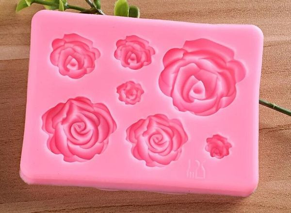 

new kitchen dining bar sugarcraft rose flower silicone mold fondant mold cake decorating tools chocolate confeitaria mold baking accessories
