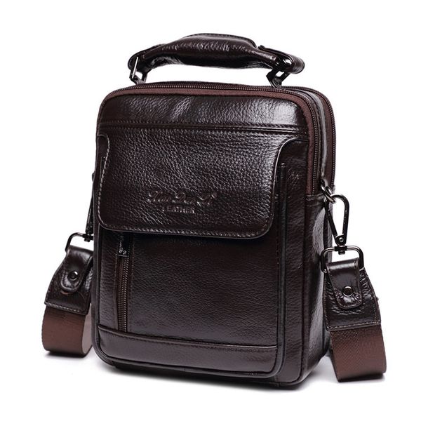 

little dolly men's business leisure twisted bag leather head layer cowhide single-shoulder bag handheld male oblique hanging