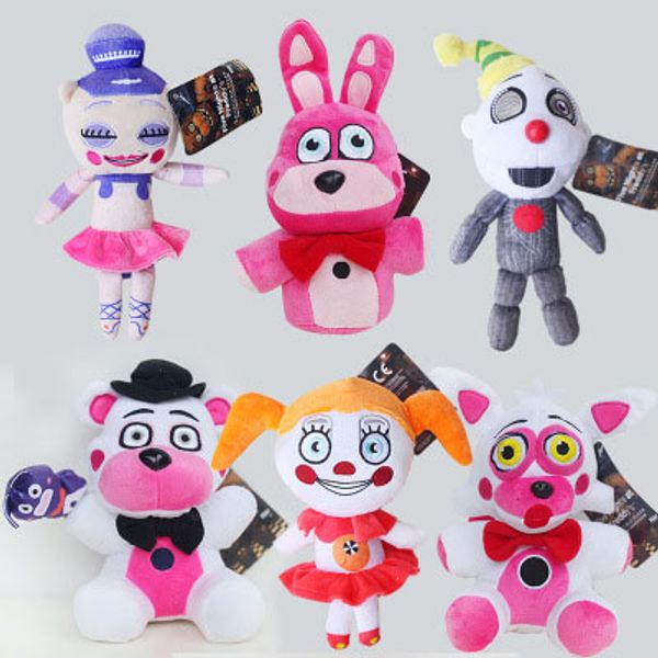 

100% cotton 6 style 8" 20cm five nights at freddy's fnaf fox bear bonnie plush toy for child holiday gifts wholesale