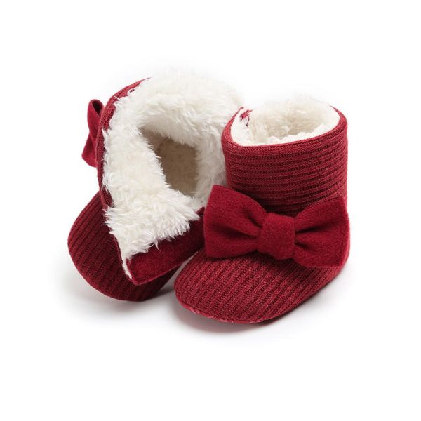 

newborn baby girls warm snowboots infant booties baby toddler shoes plush warm shoes 2018 cute botas pink red white soft sole