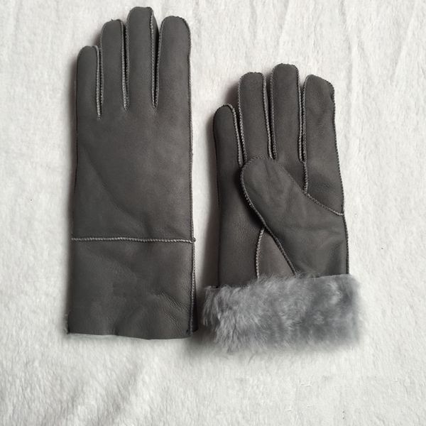 

ladies fashion casual leather gloves thermal gloves women' wool gloves in a variety of colors, Blue;gray