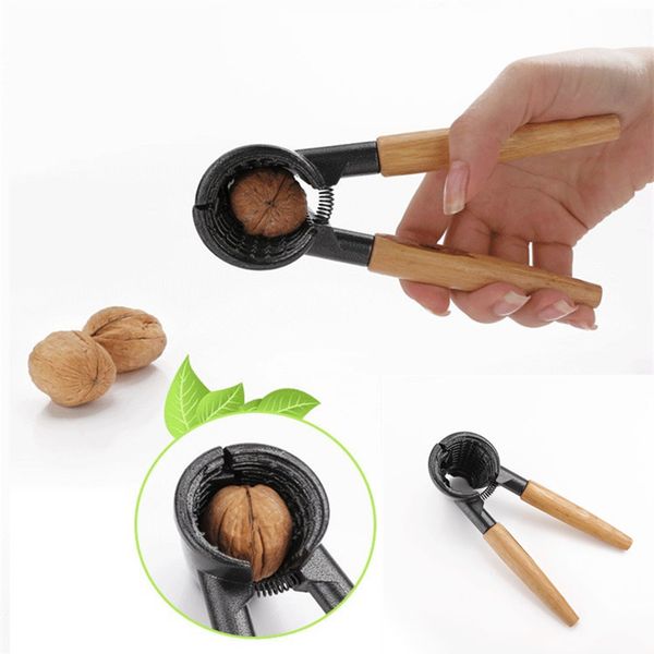 

home nutcracker for walnut almonds pecans macadamia heavy duty plier opener tool with wood handle t2i300