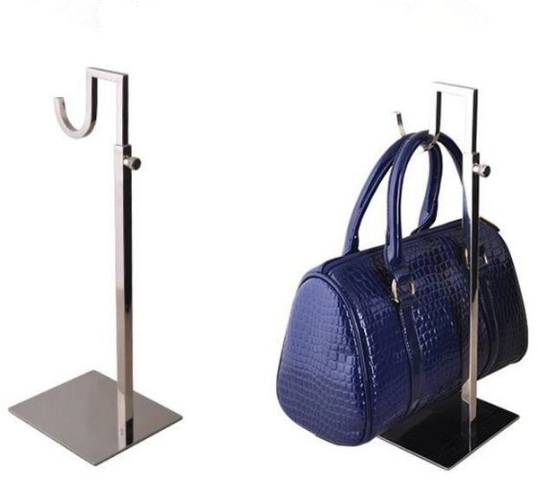 

wholesale multifunction women wig display stand stainess steel hanger hook shelf handbag display rack hat purse clothing props holder 10pcs