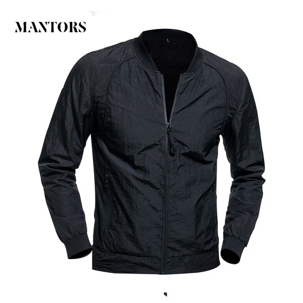 

spring autumn men's jackets casual solid thin college coats male slim fit overcoat 2018 fashion stand collar bomber jacket men, Black;brown
