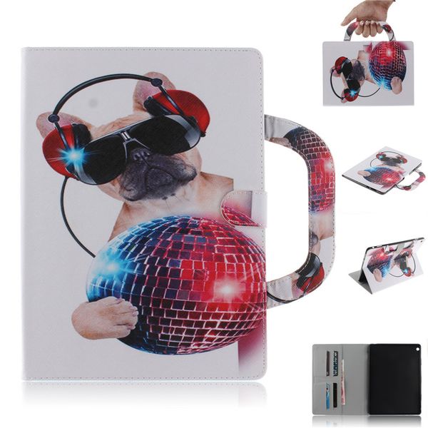 

tablet case for huawei mediapad m3 lite 10 handle flip cover stand leather wallet coloured drawing tiger lion wolf coque