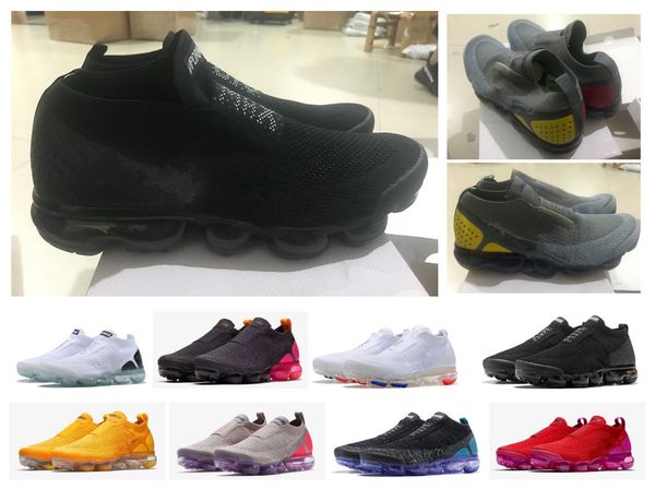 

2018 2019 new chaussures moc 2 laceless 2.0 casual shoes triple designer mens women sneakers fly knit sports air cushion trainers zapatos, Black